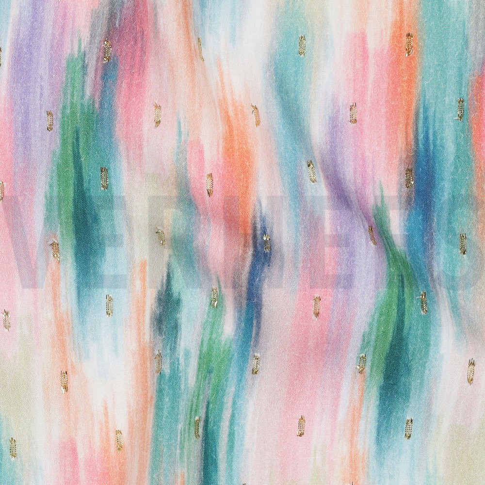 VISCOSE LUREX DIGITAL ABSTRACT GREEN #7