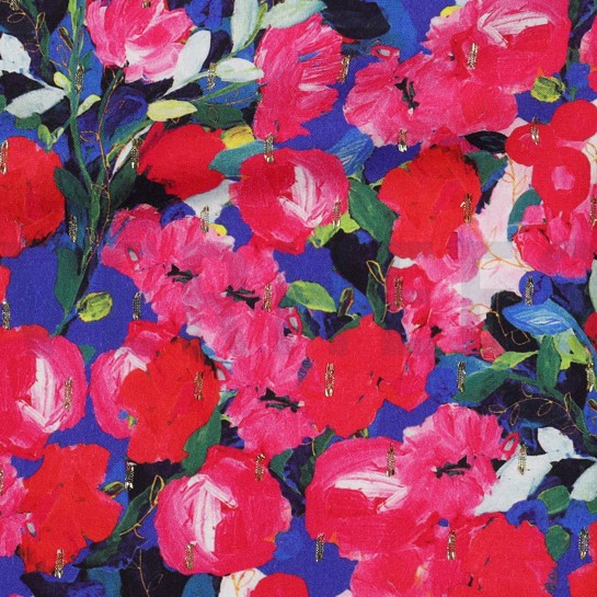 VISCOSE LUREX DIGITAL FLOWERS PINK #7