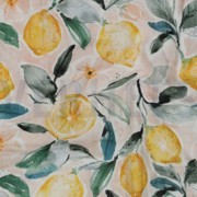 DOUBLE GAUZE DIGITAL LEMONS PEACH (thumbnail) #2