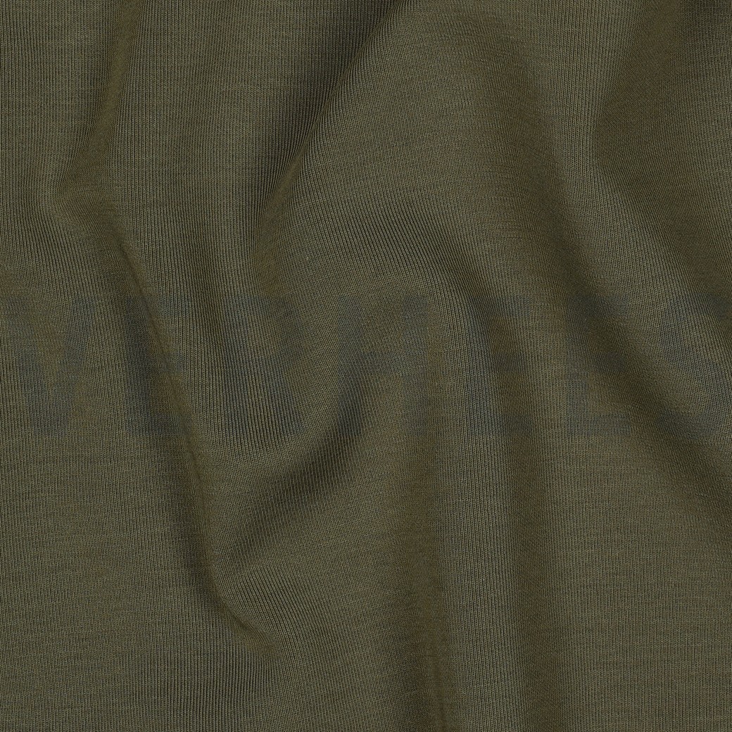 COTTON INTERLOCK JERSEY ARMY GREEN #7