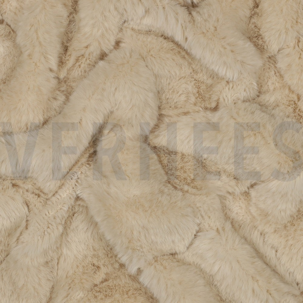 FAUX FUR ABSTRACT ECRU #7