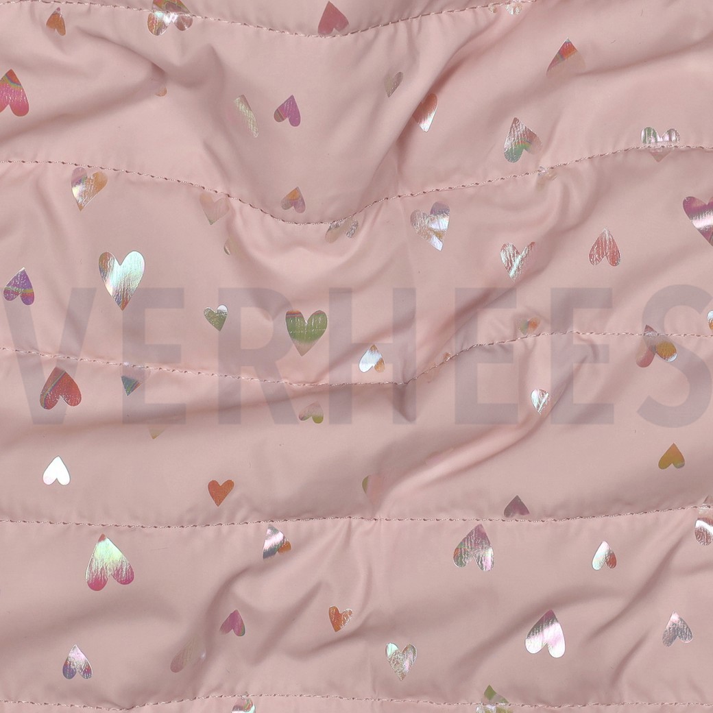 STEPPED FOIL HEARTS LIGHT ROSE #7