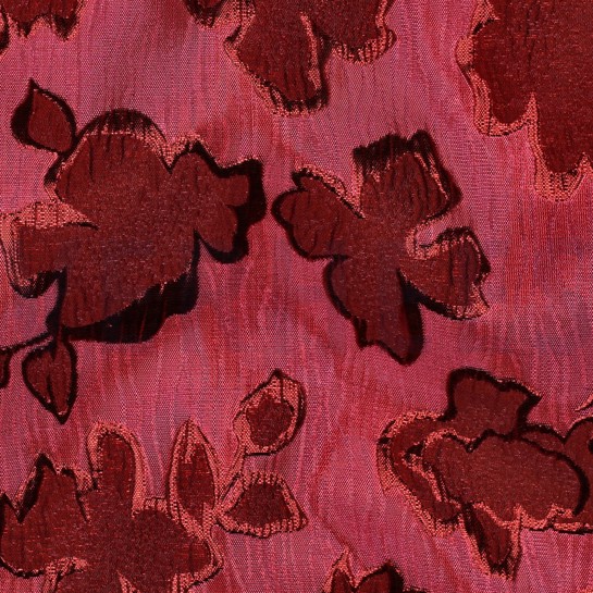 JACQUARD BLUMEN ROT #7