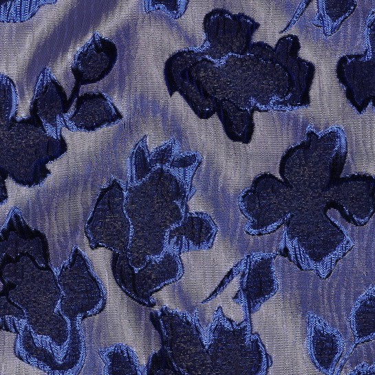 JACQUARD FLEURS BLEU #7