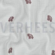 MUSSELIN STICKEREI BLUMEN WEISS (thumbnail) #2