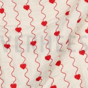 MUSSELIN GESTEPPT HERZEN NATUR (thumbnail) #2