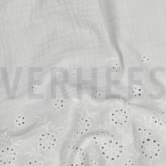 MUSSELIN EINSEITIGER RAND EINSEITIGE BOGENKANTE WEISS #7