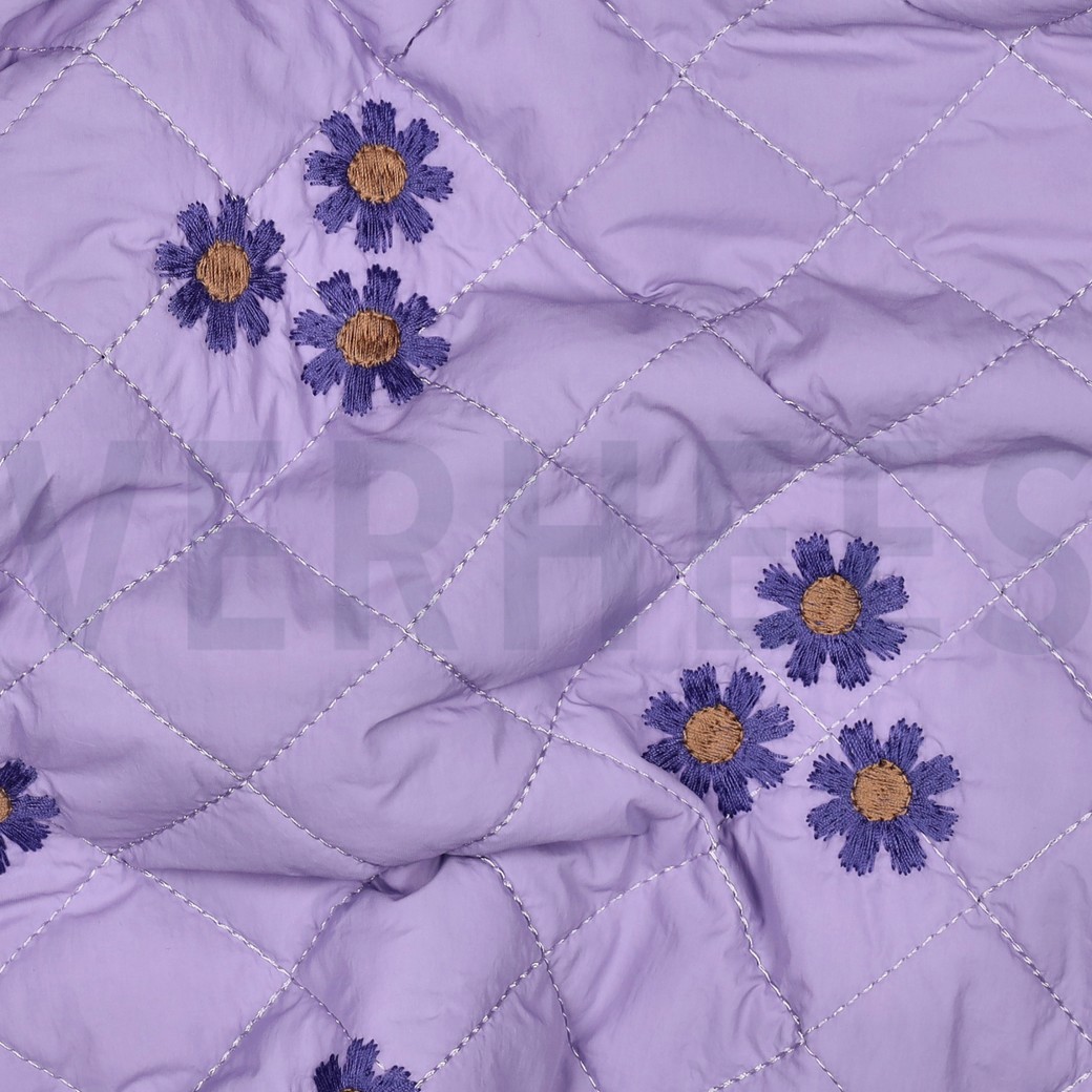STEPPED EMBROIDERY FLOWERS LILAC #7