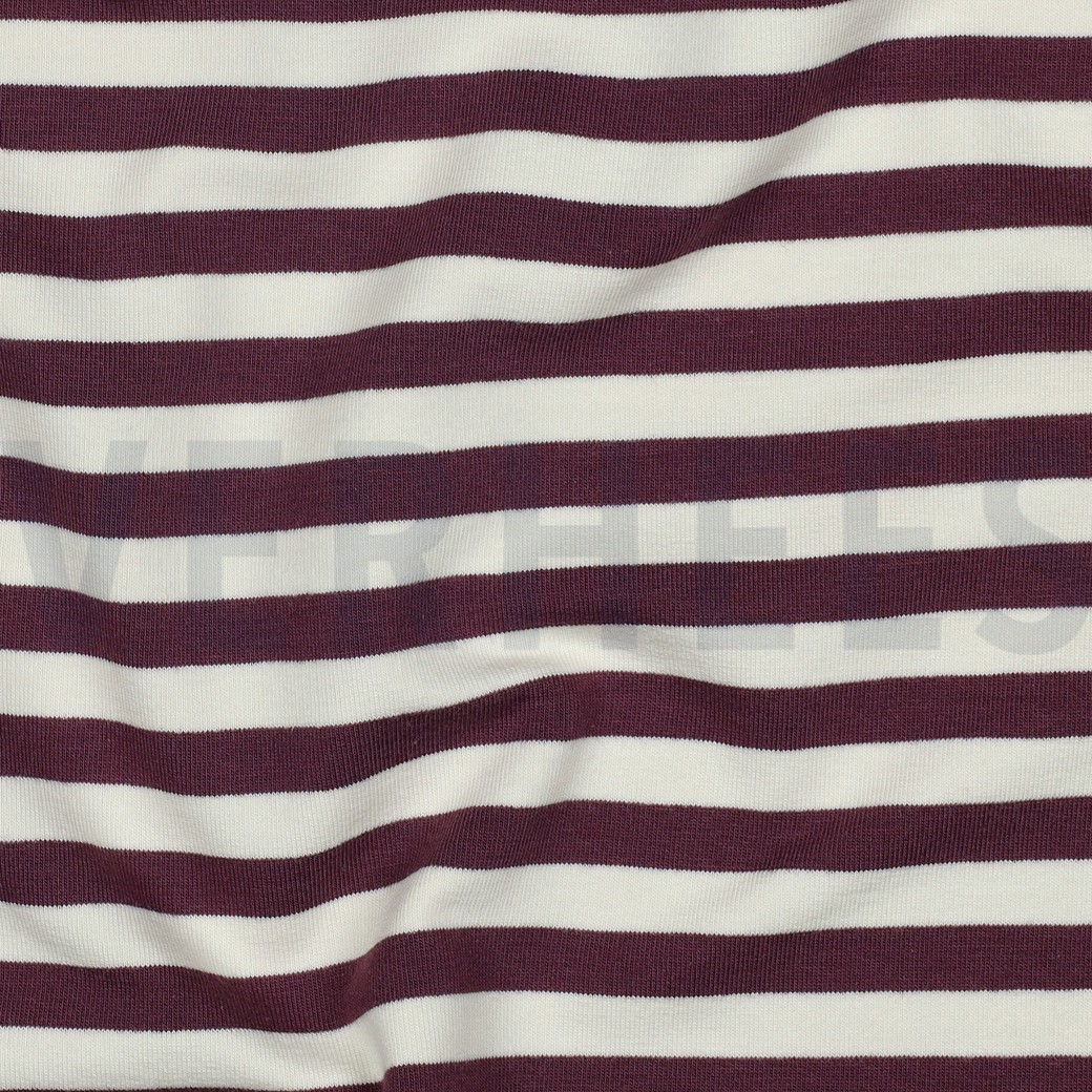FRENCH TERRY YARN DYED STRIPES AUBERGINE #7