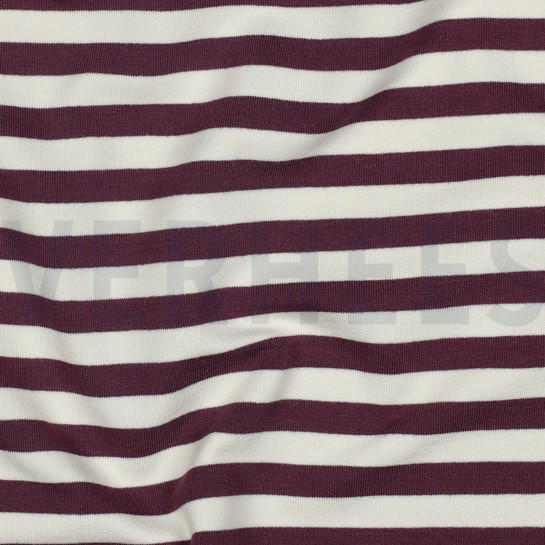 FRENCH TERRY YARN DYED STRIPES AUBERGINE #7