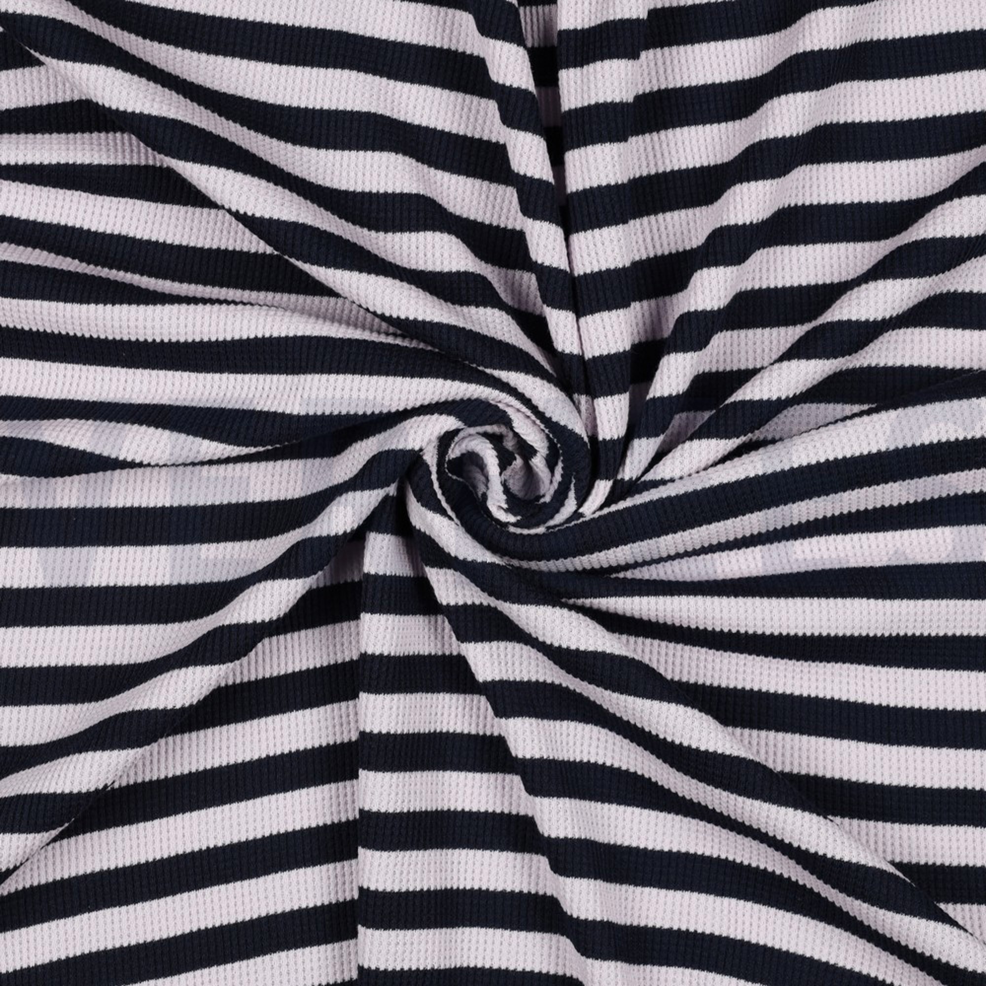 WAFFEL GARNGEFÄRBT STREIFEN MARINEBLAU/LILA (high resolution) #2