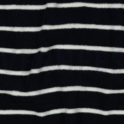 COTTON TOWELLING YARN DYED STRIPES DARK BLUE (thumbnail) #2
