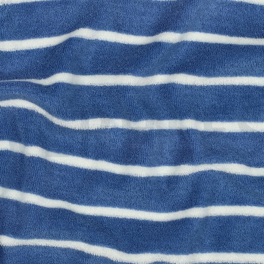 COTON ÉPONGE TEINT FIL RAYURES BLEU CLAIR #7