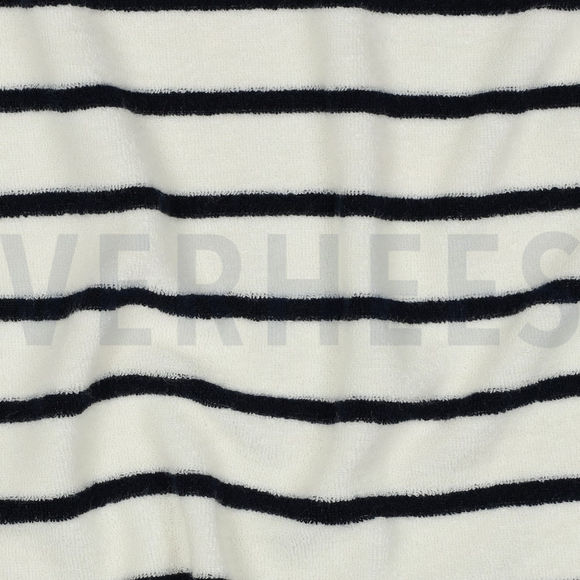 BAUMWOLLE FROTTEE GARNGEFÄRBT STREIFEN DUNKELBLAU (high resolution) #2