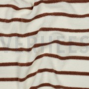 BAUMWOLLE FROTTEE GARNGEFÄRBT STREIFEN ECRU/KAMEL (thumbnail) #2