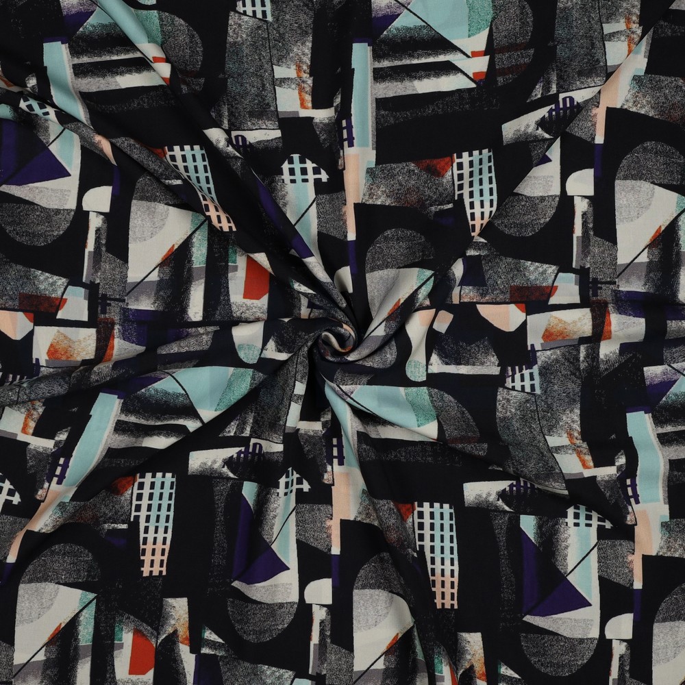 VISCOSE RADIANCE DIGITAL ABSTRAIT MULTICOLORE #7