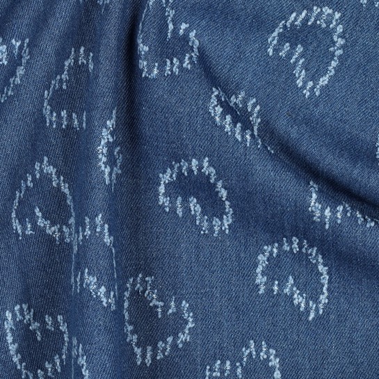 DENIM JACQUARD HERZEN JEANSBLAU #7