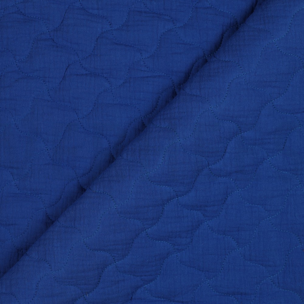 DOUBLE GAUZE QUILT KOBALTBLAUW #7