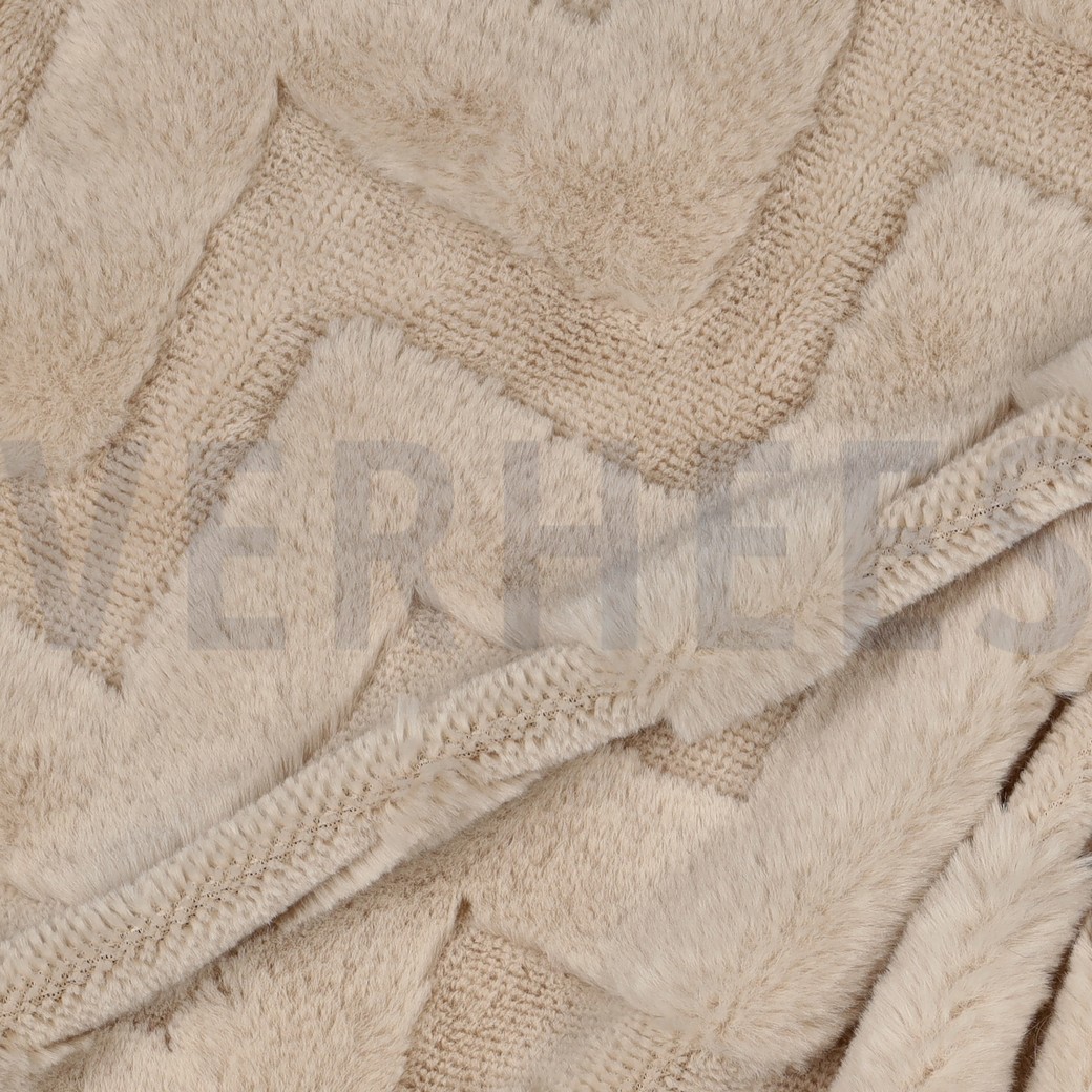 FLEECE ABSTRACT BEIGE #7