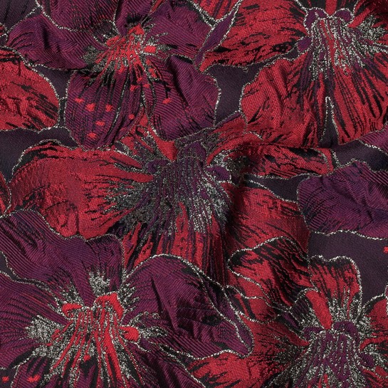 JACQUARD BLUMEN LILA/VIOLETT #7