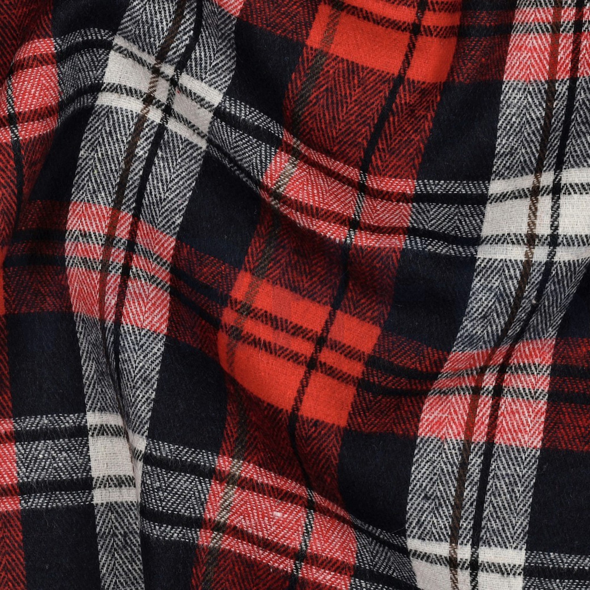 GEBÜRSTETER MANTELSTOFF GARNGEFÄRBT KAROS ROT (high resolution) #2