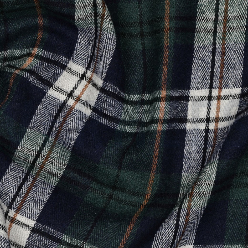 BRUSHED YARN DYED CHECKS GREEN #7