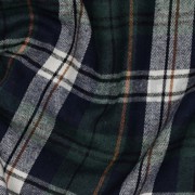 GEBÜRSTETER MANTELSTOFF GARNGEFÄRBT KAROS GRÜN (thumbnail) #2