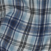 GEBÜRSTETER MANTELSTOFF GARNGEFÄRBT KAROS BLAU (thumbnail) #2
