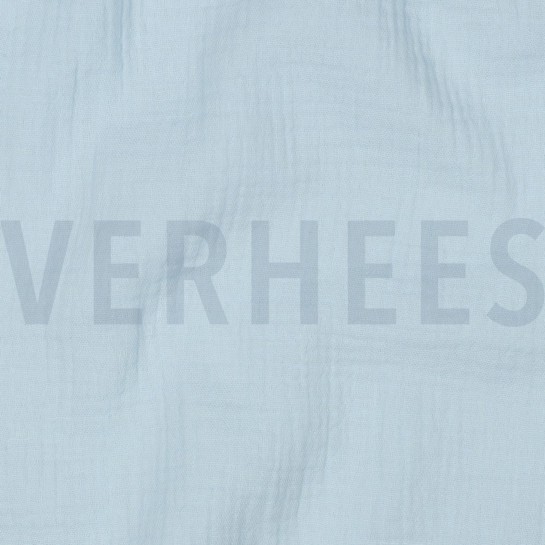 DOUBLE GAZE DE COTON 160CM BLEU #7