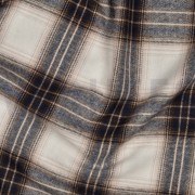 BAUMWOLLE GARNGEFÄRBT ANGERAUT KAROS BEIGE (thumbnail) #2