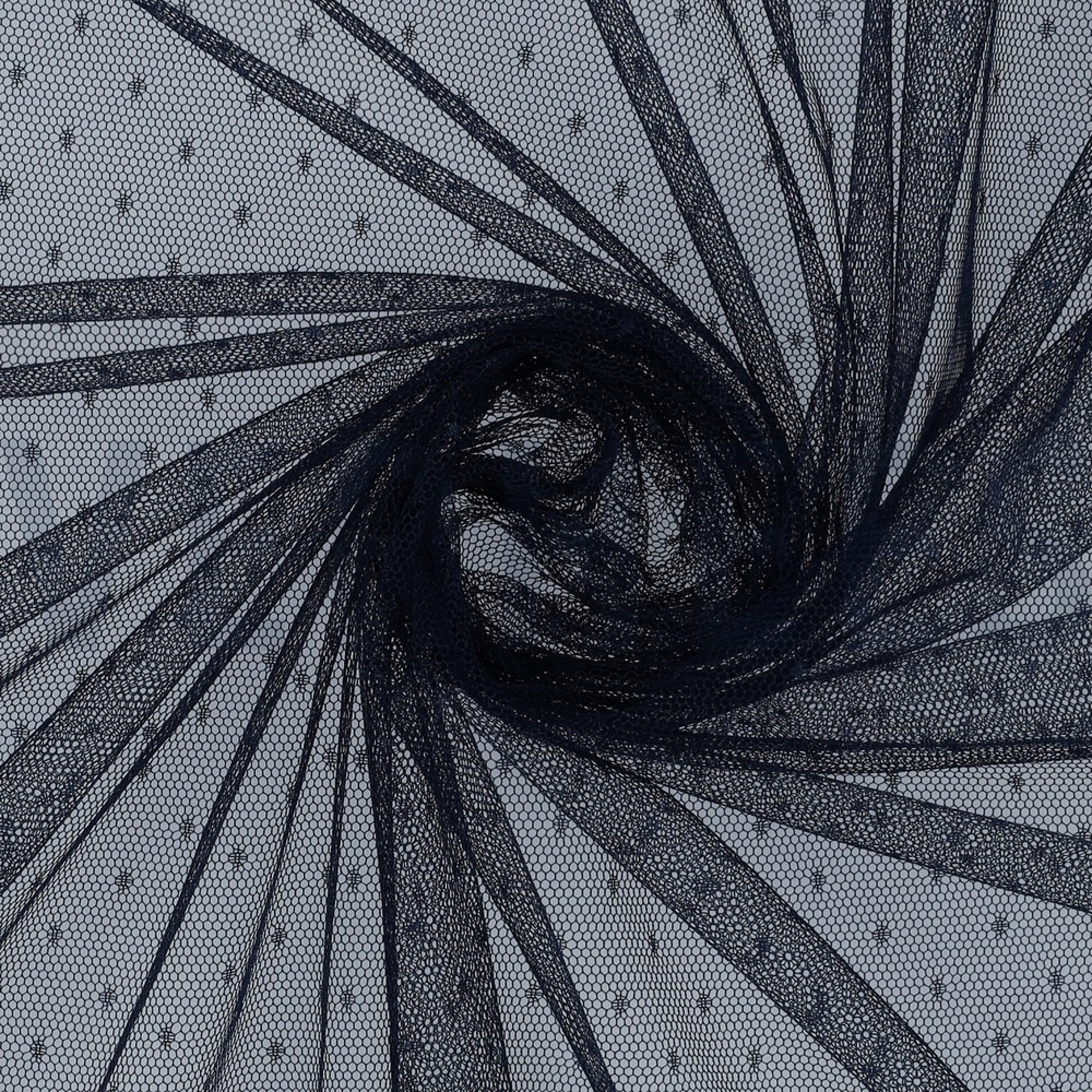 FINE TULE DOTS NAVY (high resolution) #2