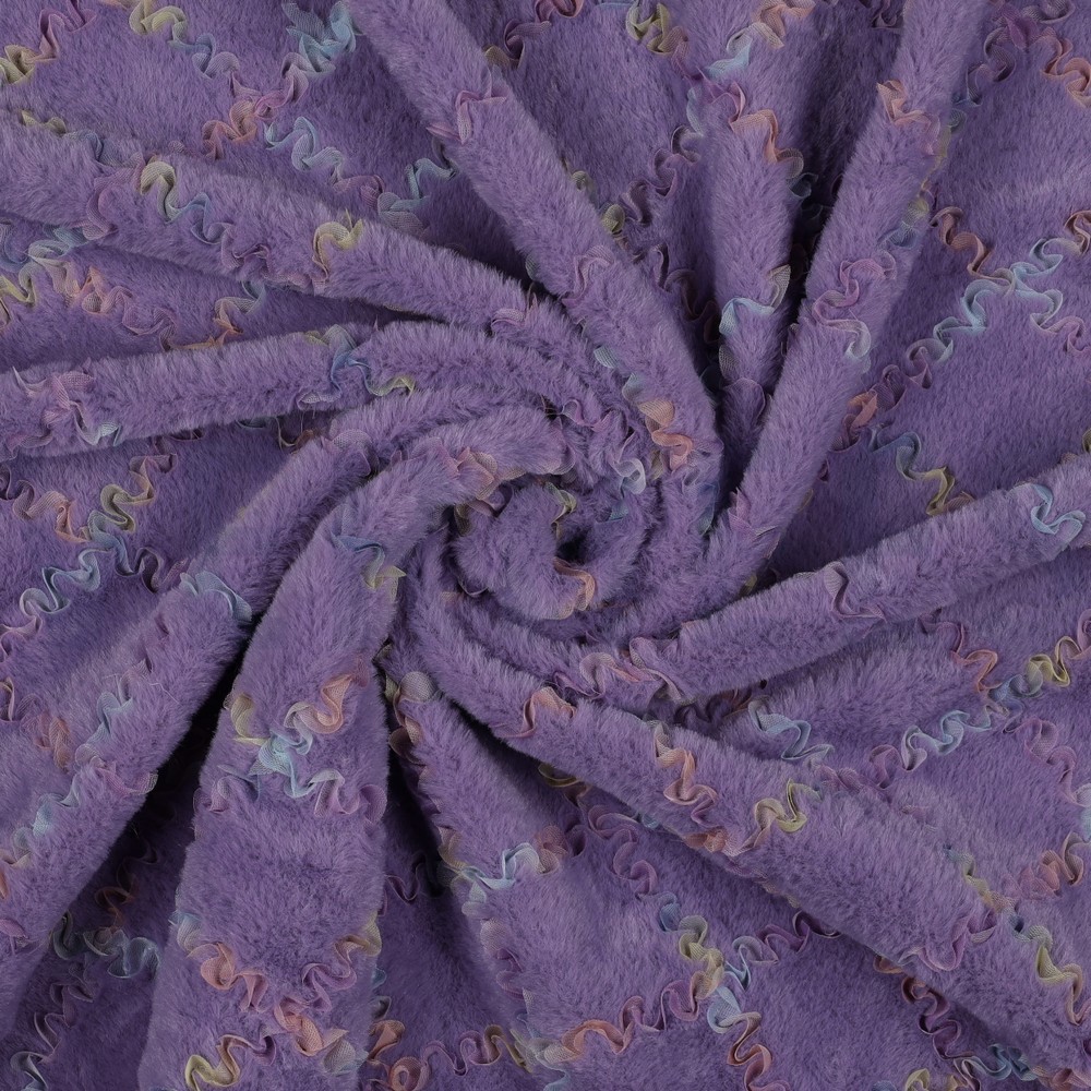 IMITATIEBONT MET TULE MULTIKLEUR LILA #7