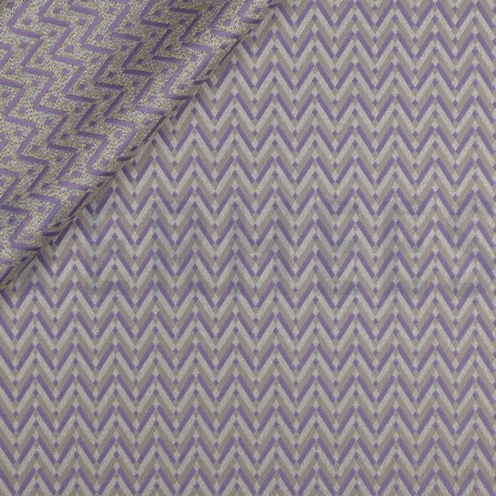 JACQUARD GRAFISCH LILA BEIGE #7