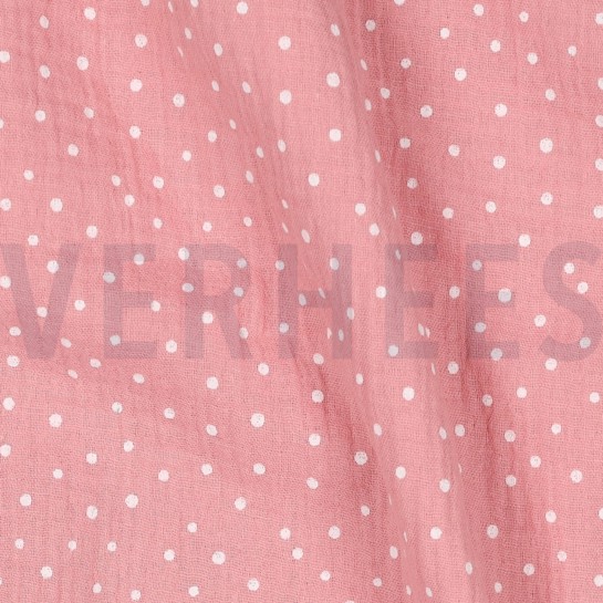 MUSSELIN KLEINE PUNKTE ROSÉ #7
