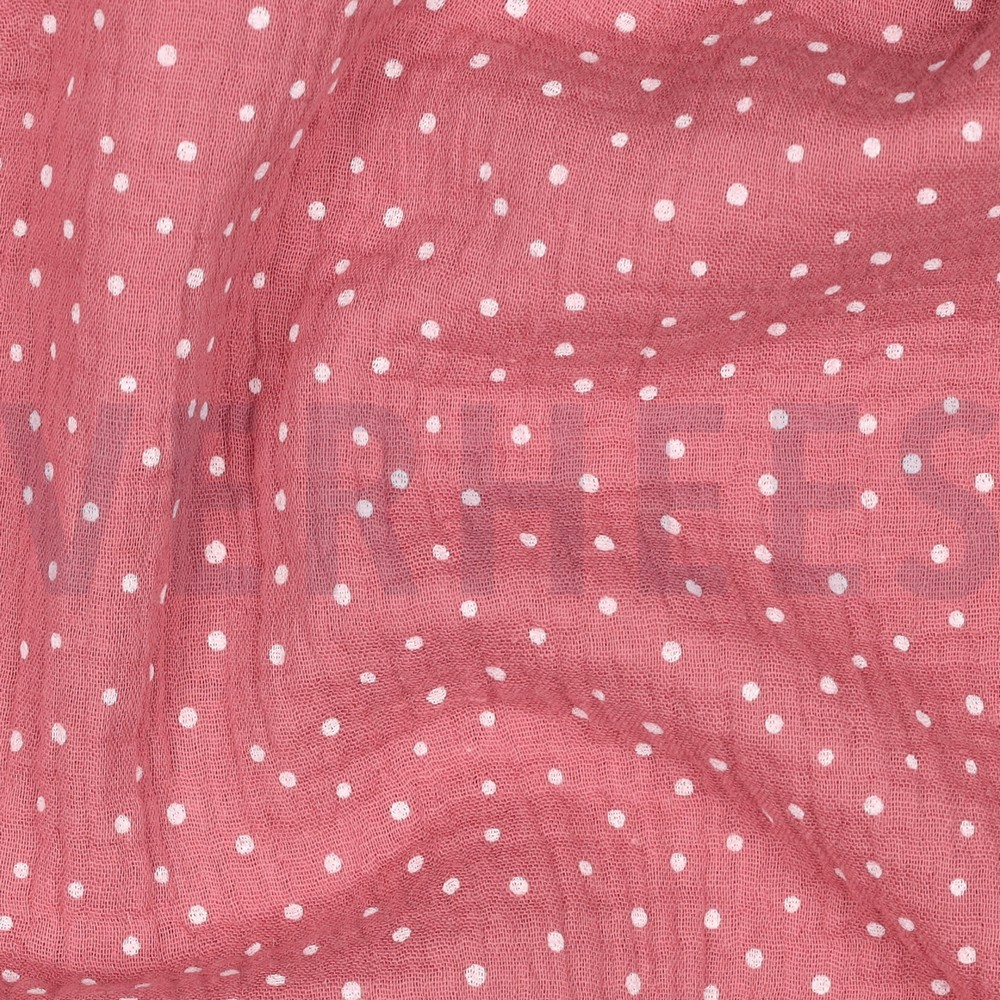 DOUBLE GAUZE KLEINE STIPPEN BLUSH #7