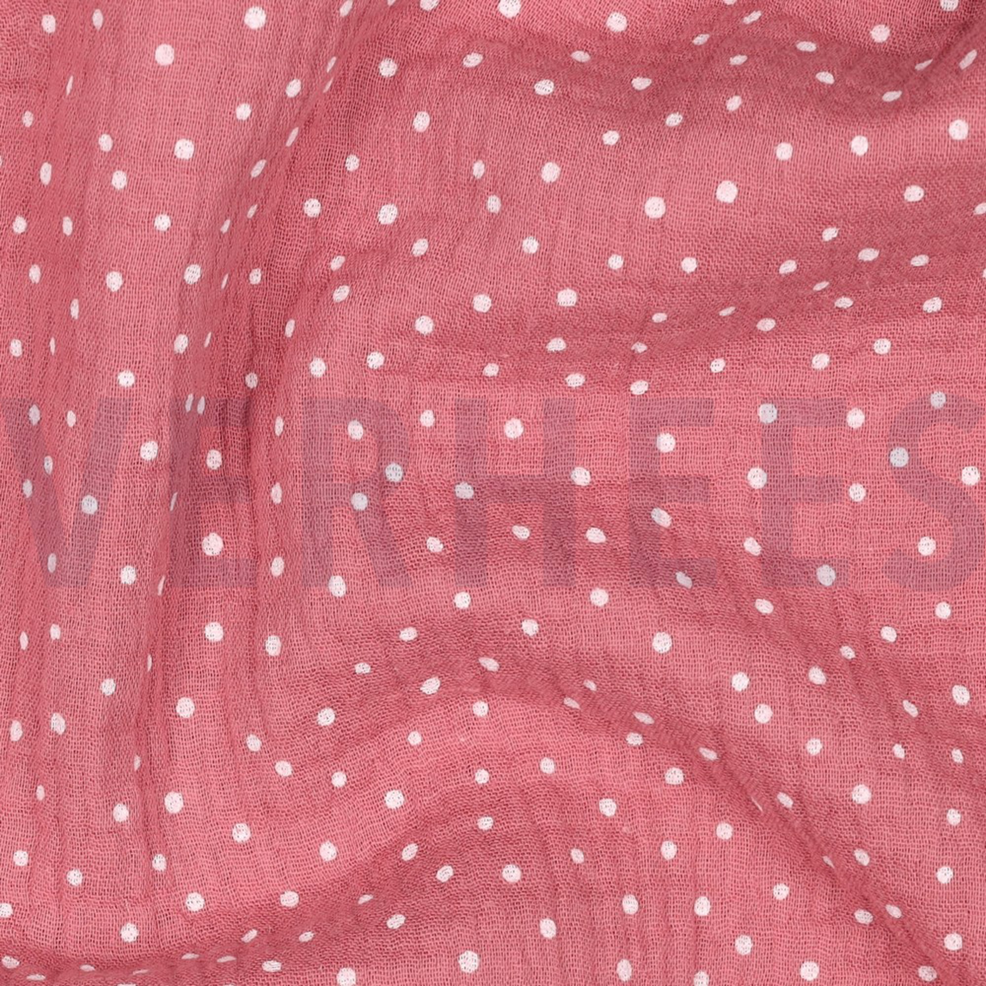 DOUBLE GAUZE KLEINE STIPPEN BLUSH (high resolution) #2