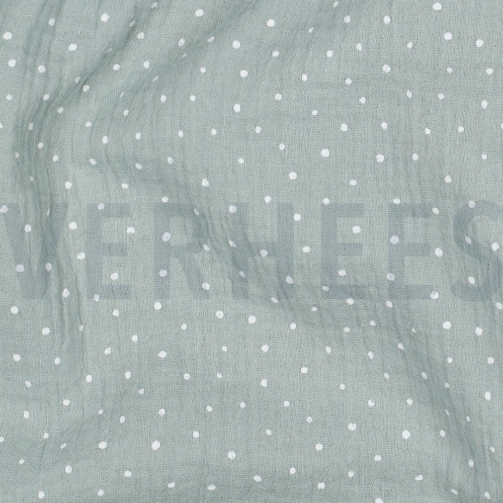 DOUBLE GAUZE LITTLE DOTS MINT #7