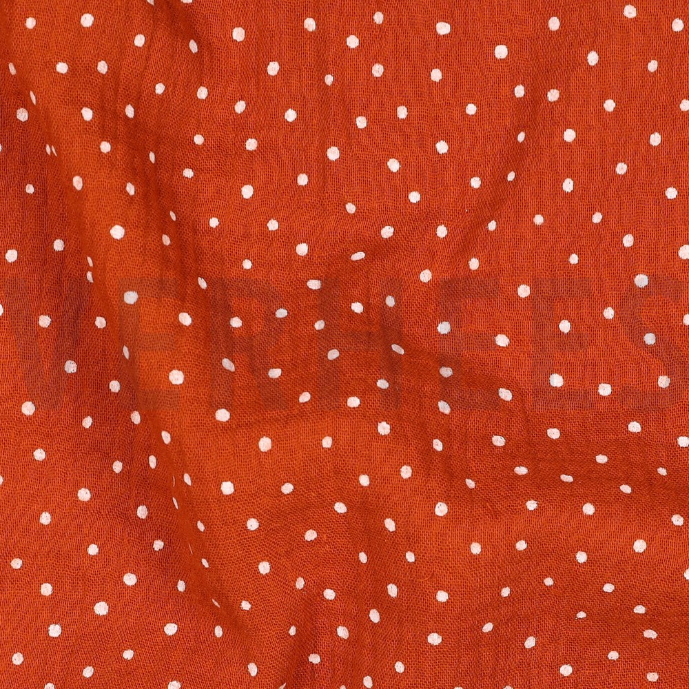 DOUBLE GAUZE KLEINE STIPPEN ROEST #7