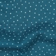 DOUBLE GAUZE KLEINE STIPPEN PETROL (thumbnail) #2