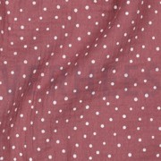 DOUBLE GAUZE LITTLE DOTS ROSEWOOD (thumbnail) #2
