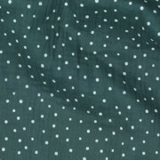 DOUBLE GAUZE KLEINE STIPPEN DONKERGROEN (thumbnail) #2