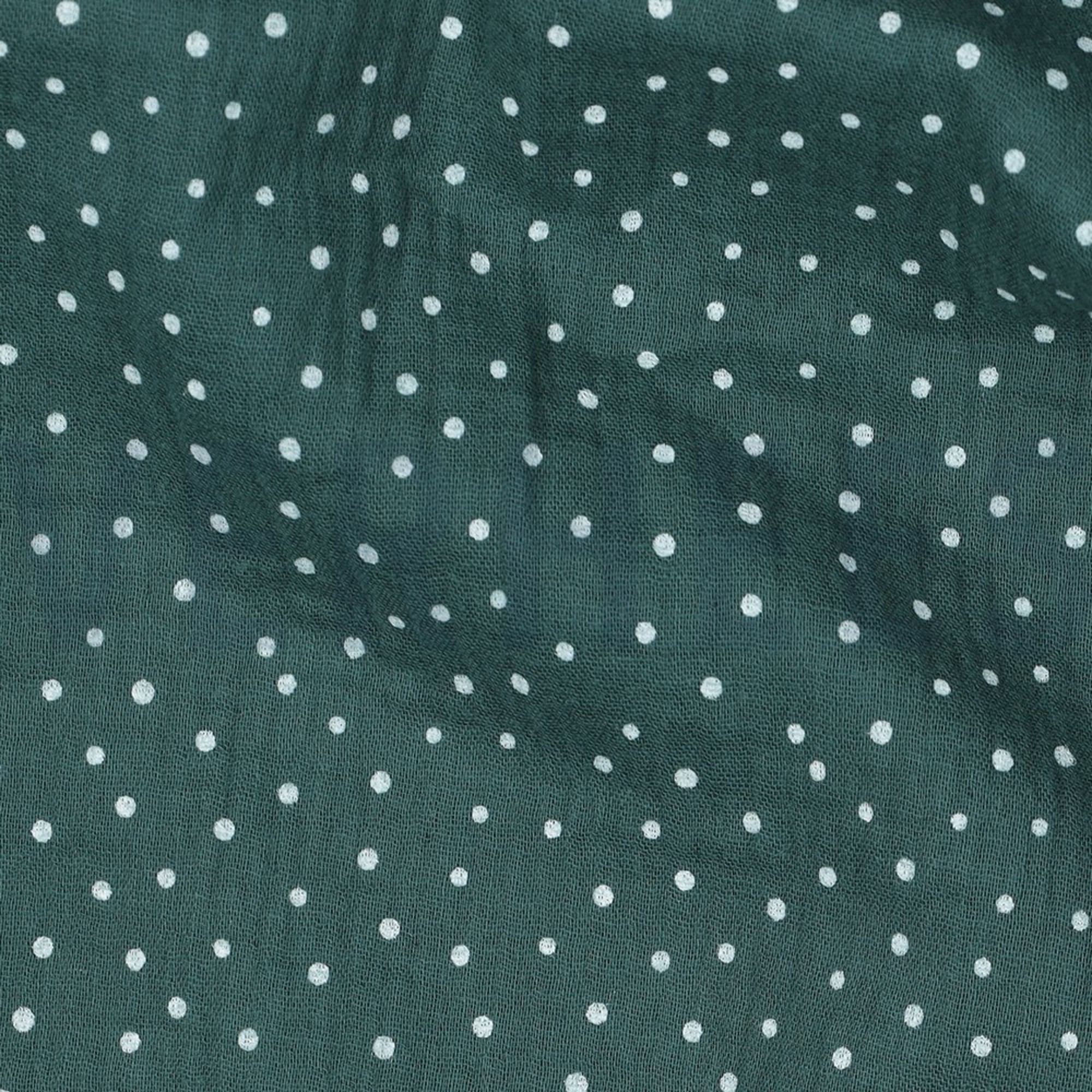 DOUBLE GAUZE KLEINE STIPPEN DONKERGROEN (high resolution) #2
