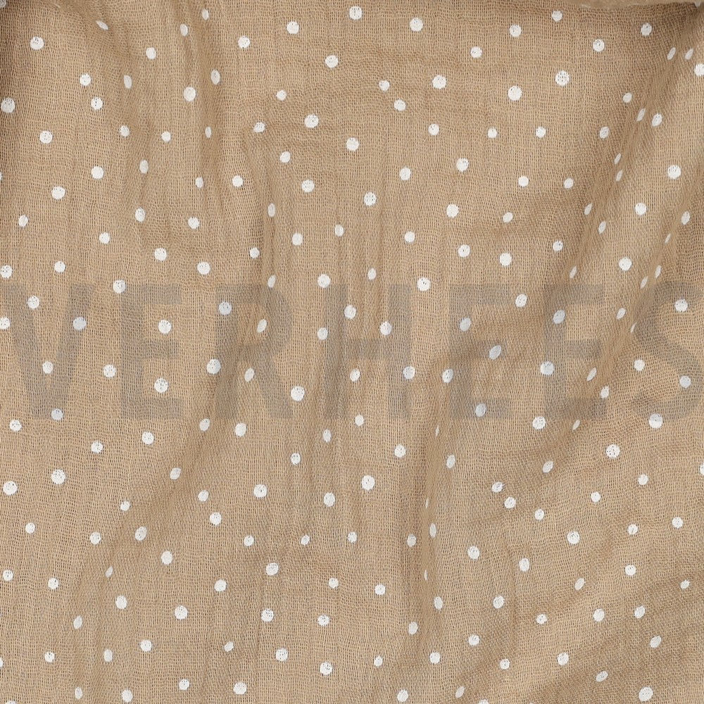 DOUBLE GAUZE KLEINE STIPPEN BEIGE #7