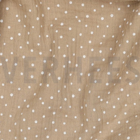 MUSSELIN KLEINE PUNKTE BEIGE #7
