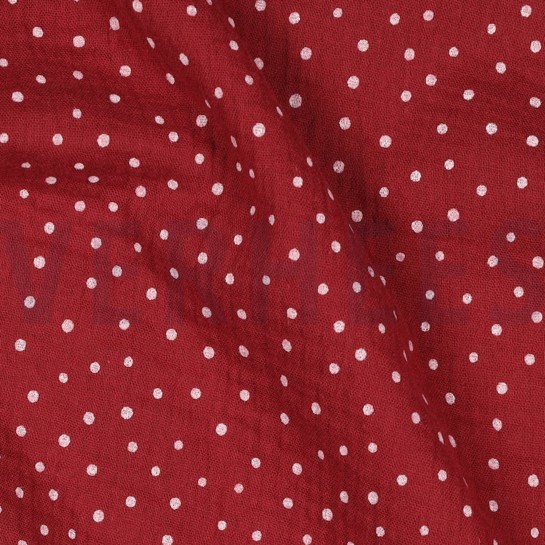 DOUBLE GAZE DE COTON PETITS POINTS BAIE #7