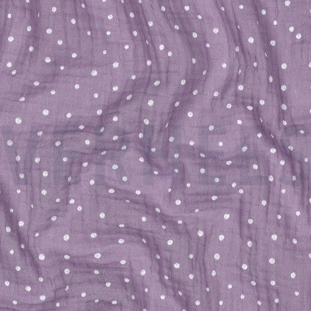 DOUBLE GAUZE LITTLE DOTS OLD MAUVE #7