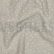 MUSSELIN KLEINE PUNKTE HELL SAND (thumbnail) #2