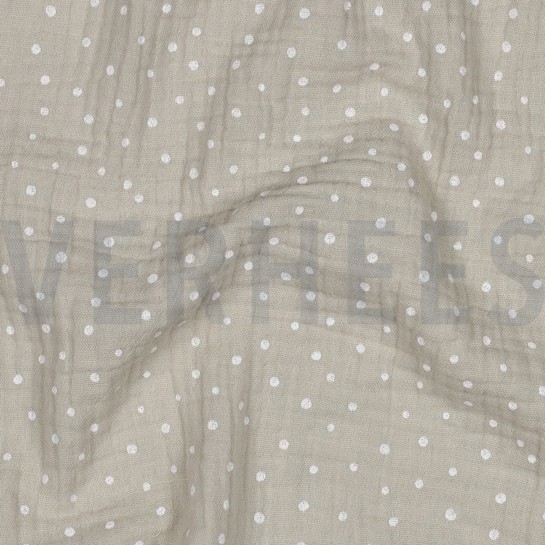 MUSSELIN KLEINE PUNKTE HELL SAND #7