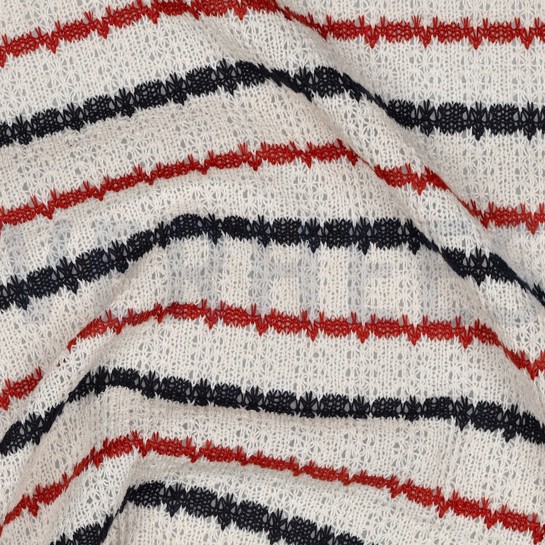 STRICK JACQUARD STREIFEN MARINEBLAU #7