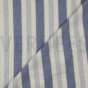 LINNEN VISCOSE GARENGEVERFD STREPEN BLAUW (thumbnail) #2